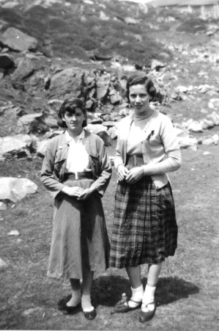 297: l-r Bernardine Whelan and Anne Counsel. (circa 1956) [courtesy of Lorna Richardson]  - Bernardine daughter of Leo Whelan &amp;amp; Elizabeth Bishop; Anne daughter of Michael Counsel &amp;amp; Mary Anne Barry